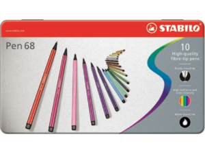 Κασετίνα μαρκαδόρων Stabilo metal (10τεμ) 6810-6