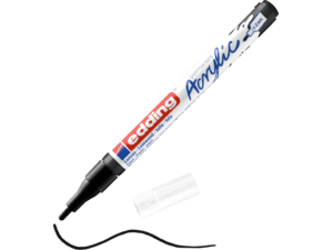 Μαρκαδόρος ακρυλικός Edding 1-2mm black