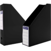 Θήκη περιοδικών Metron κοφτή πλαστική 25x33x8cm Μαύρη (Μαύρο)