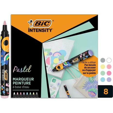 Μαρκαδόροι ζωγραφικής Bic Intensity Pastel (πακέτο 8 τεμαχίων)