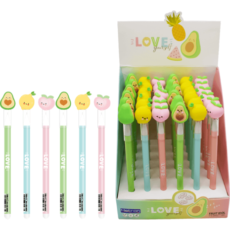 Στυλό Gel Metron Erasable Medium 0.7mm μπλε διάφορα σχέδια Love (Μπλε)