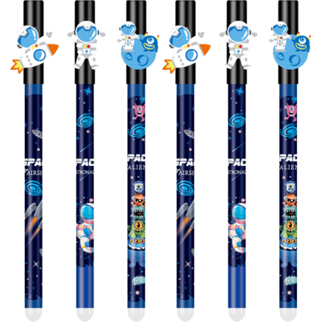 Στυλό Gel Metron Erasable Medium 0.7mm μπλε διάφορα σχέδια Space (Μπλε)