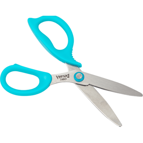 Ψαλίδι σχολικό Deli Explora 13.5cm (Δ+Α) Μπλε / Ροζ