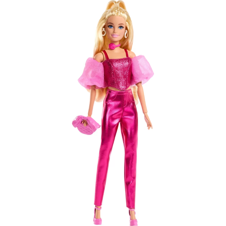 Κούκλα Barbie Deluxe Style Με Λαμπερή Ροζ Εμφάνιση, Κορσέ Και Αξεσουάρ, Ξανθά Μαλλιά (JFP40)