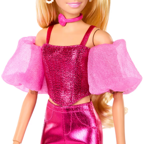 Κούκλα Barbie Deluxe Style Με Λαμπερή Ροζ Εμφάνιση, Κορσέ Και Αξεσουάρ, Ξανθά Μαλλιά (JFP40)