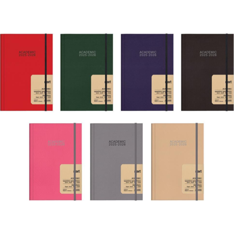 Hμερολόγιο ημερήσιο δετό Next Fabrics ACADEMIC 9/2025-8/2026 14x21εκ. (διάφορα χρώματα)