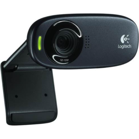 Logitech C310 Webcam (Black, HD, 720p)