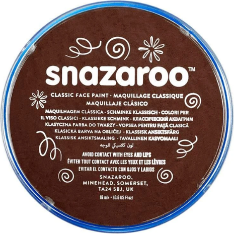 Κρέμα Snazaroo Face Painting Classic Dark Brown 18ml (Σκούρο Καφέ)