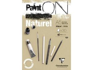 Μπλοκ Clairefontaine Mix Media PaintON Naturel 30 φύλλων A5 (14,8x21cm) 250gr