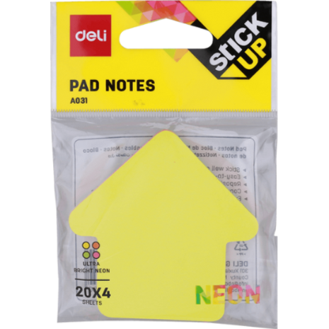 Αυτοκόλλητα χαρτάκια σημειώσεων Deli-EA03102 Stick Up 4x20Φ 76x76mm (διάφορα χρώματα/σχέδια)