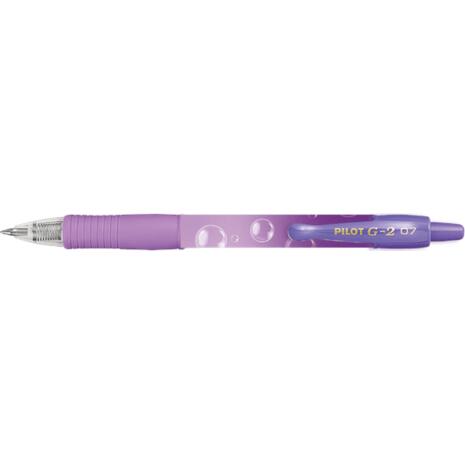 Στυλό Gel Pilot G-2 "Bubble" Limited Edition Medium 0.7mm Μπλε μελάνι - Μωβ σώμα (BLG27TRB-PUG-L) (Μωβ)