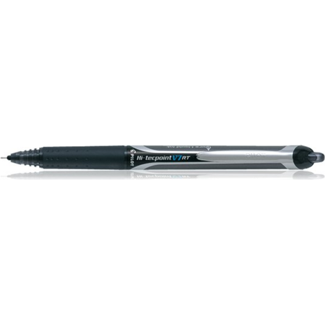 Μαρκαδόρος γραφής Pilot V7 Hi-Tecpoint RT υγρής μελάνης με κουμπί 0.7mm Μαύρο (BXRT-V7B) (Μαύρο)