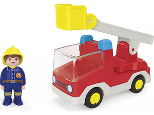 Playmobil Junior: Πυροσβέστης Με Κλιμακοφόρο Όχημα 71683