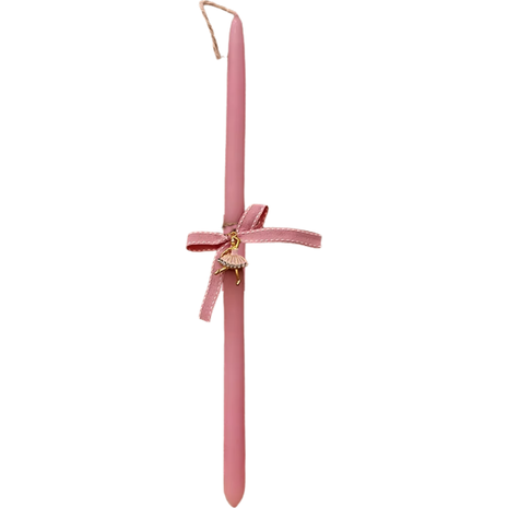 Λαμπαδάκι Κλασικό 32cm Ροζ με μπαλαρίνα