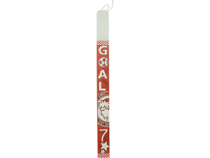 Λαμπάδα πλακέ Dream Light "Goal 7 Κόκκινη" 36εκ
