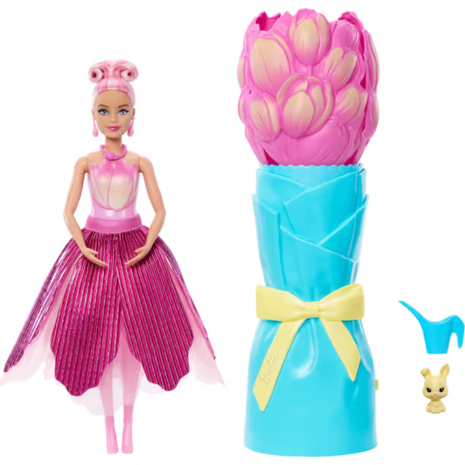 Barbie Petal Pop- Ροζ Τουλίπα (JMF57)