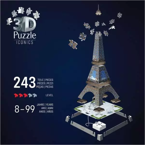 Ravensburger 3D Iconics Πύργος του Άιφελ Night Edition 216τμχ