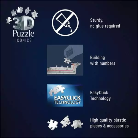 Ravensburger 3D Iconics Πύργος του Άιφελ Night Edition 216τμχ
