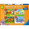 Ravensburger Τα Πρώτα μου Παζλ Ζώα του Κόσμου 4 σε 1
