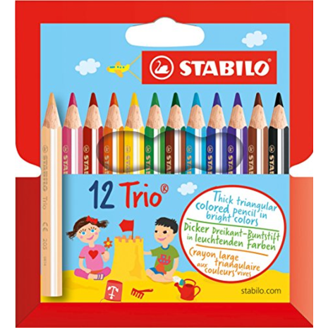 Ξυλομπογιές Stabilo mini trio (12τεμ)