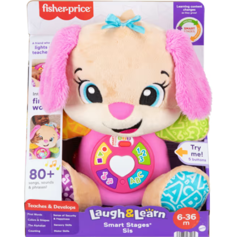 Fisher-Price Smart Stages Παίζω & Μαθαίνω Εκπαιδευτικό Σκυλάκι Ροζ