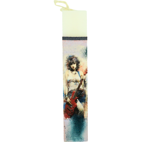 Λαμπάδα πλακέ Dream Light "Κοπέλα Ηλεκτρική Κιθάρα " 25εκ