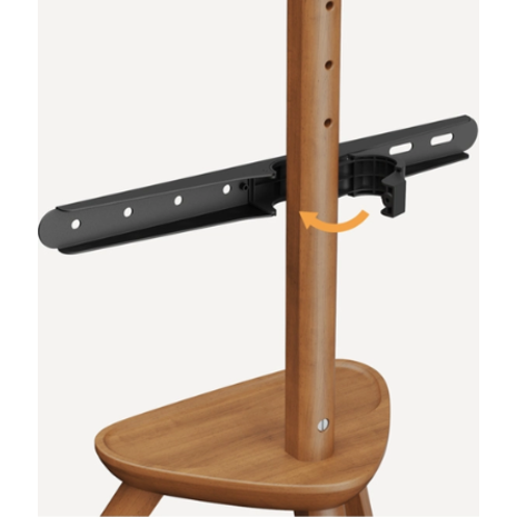 Βάση τηλεόρασης δαπέδου Brateck FS35-44F-02, 45-65", έως 40kg, με ράφι