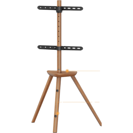 Βάση τηλεόρασης δαπέδου Brateck FS35-44F-02, 45-65", έως 40kg, με ράφι