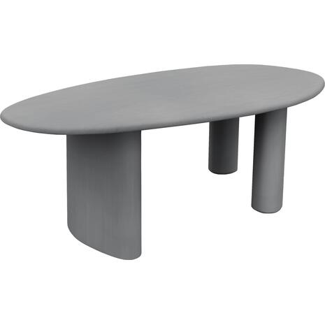 ΤΡΑΠΕΖΙ ΤΡΑΠΕΖΑΡΙΑΣ ΟΒΑΛ VOLPE HM6599.01 ΓΚΡΙ FIBER CEMENT 240x100x75Υεκ