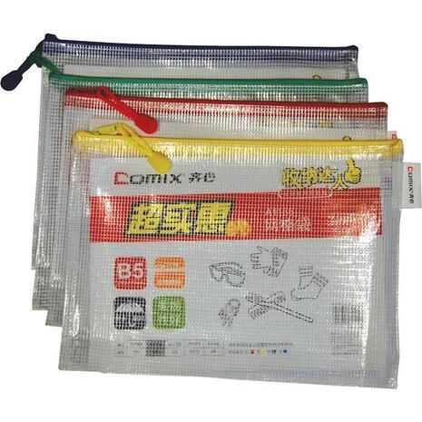 Θήκη COMIX PVC B5 (17,8χ25,5) διάφανη με φερμουάρ