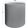 ΤΡΑΠΕΖΙ ΒΟΗΘΗΤΙΚΟ FIBER CEMENT ΣΤΡΟΓΓΥΛΟ KYOKO HM6592.01 ΓΚΡΙ Φ40x43Υεκ.