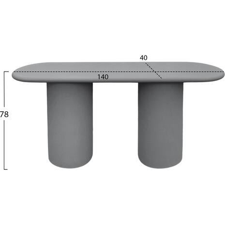 ΚΟΝΣΟΛΑ KENJI FIBER CEMENT ΣΕ ΓΚΡΙ HM6584.01 140x40x77Υεκ.