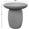 ΤΡΑΠΕΖΙ ΒΟΗΘΗΤΙΚΟ FIBER CEMENT ΣΤΡΟΓΓΥΛΟ HIKARI HM6593.01 ΓΚΡΙ Φ46x48Υεκ.