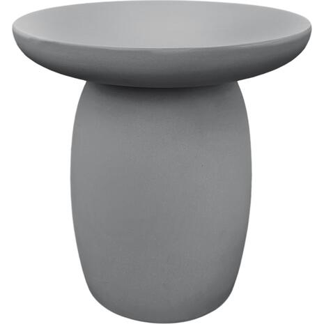 ΤΡΑΠΕΖΙ ΒΟΗΘΗΤΙΚΟ FIBER CEMENT ΣΤΡΟΓΓΥΛΟ HIKARI HM6593.01 ΓΚΡΙ Φ46x48Υεκ.