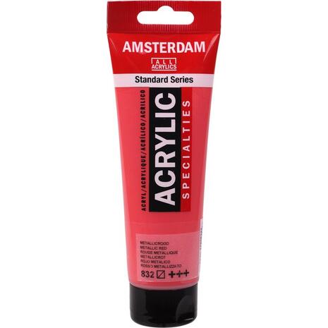 Ακρυλικό χρώμα Talens Amsterdam 120ml Metallic Red (832)