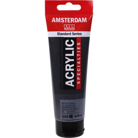 Ακρυλικό χρώμα Talens Amsterdam 120ml Metallic Black (850)
