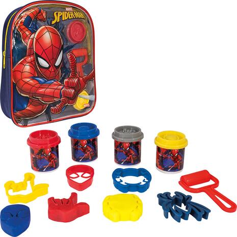 Πλαστελίνη Disney Spiderman Τσαντάκι Με 4 Βαζάκια Και 5 Εργαλεία 200g