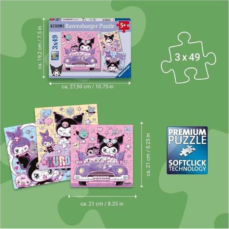 Παζλ Ravensburger 3x49 τεμαχίων Kuromi