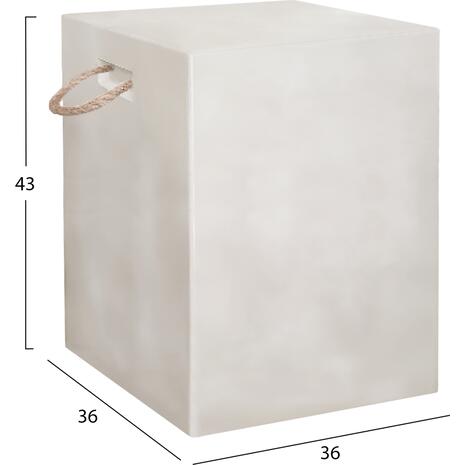 ΣΚΑΜΠΟ ΤΕΤΡΑΓΩΝΟ FIBER CEMENT ΜΕ ΧΕΡΟΥΛΙΑ ZAK HM6581.02 ΣΕ ΜΠΕΖ 36x36x45,5Υεκ