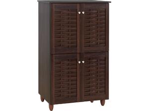 ΠΑΠΟΥΤΣΟΘΗΚΗ-ΝΤΟΥΛΑΠΙ KABIRA 4 ΠΟΡΤΕΣ HM2210.01 WENGE 77Χ34Χ123εκ.