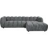 ΚΑΝΑΠΕΣ ΓΩΝΙΑ (ΔΕΞΙΑ) LYKKE HM3326.01R ΓΚΡΙ ΥΦΑΣΜΑ 280x89-165(η γωνία)x70Υεκ