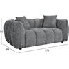 ΚΑΝΑΠΕΣ 2-ΘΕΣΙΟΣ LYKKE HM3324.01 ΓΚΡΙ ΥΦΑΣΜΑ 172x89x70Υεκ.