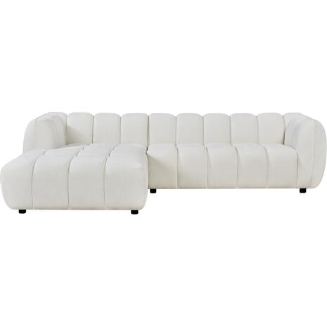ΚΑΝΑΠΕΣ ΓΩΝΙΑ (ΑΡΙΣΤΕΡΗ) LYKKE HM3326.02L ΕΚΡΟΥ ΥΦΑΣΜΑ 280x89-165(η γωνία)x70Υεκ
