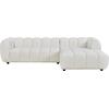 ΚΑΝΑΠΕΣ ΓΩΝΙΑ (ΔΕΞΙΑ) LYKKE HM3326.02R ΕΚΡΟΥ ΥΦΑΣΜΑ 280x89-165(η γωνία)x70Υεκ