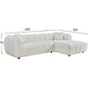 ΚΑΝΑΠΕΣ ΓΩΝΙΑ (ΔΕΞΙΑ) LYKKE HM3326.02R ΕΚΡΟΥ ΥΦΑΣΜΑ 280x89-165(η γωνία)x70Υεκ