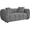ΚΑΝΑΠΕΣ 2-ΘΕΣΙΟΣ LYKKE HM3324.01 ΓΚΡΙ ΥΦΑΣΜΑ 172x89x70Υεκ.
