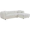 ΚΑΝΑΠΕΣ ΓΩΝΙΑ (ΔΕΞΙΑ) LYKKE HM3326.02R ΕΚΡΟΥ ΥΦΑΣΜΑ 280x89-165(η γωνία)x70Υεκ