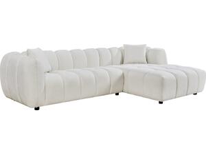 ΚΑΝΑΠΕΣ ΓΩΝΙΑ (ΔΕΞΙΑ) LYKKE HM3326.02R ΕΚΡΟΥ ΥΦΑΣΜΑ 280x89-165(η γωνία)x70Υεκ