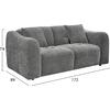 ΚΑΝΑΠΕΣ 2-ΘΕΣΙΟΣ JUNOA HM3334.01 ΓΚΡΙ ΥΦΑΣΜΑ 172x89x74Υεκ