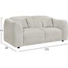 ΚΑΝΑΠΕΣ 2-ΘΕΣΙΟΣ JUNOA HM3334.02 ΕΚΡΟΥ ΥΦΑΣΜΑ 172x89x85Υεκ